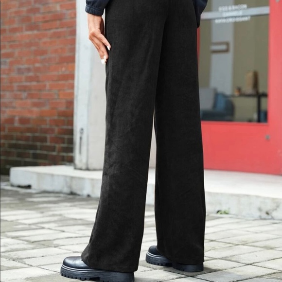 SHEIN Solid High Waist Corduroy Straight Leg Pant size small - Picture 2 of 8